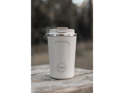 Kop i design, til kopholer i bil - lyseblå med låg